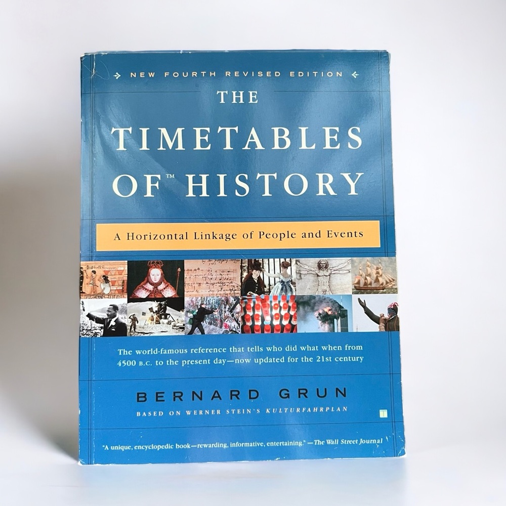 The Times Table of History Book by Bernard Grun  Paperback